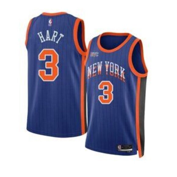 Mens Josh Hart Stitched Blue Jersey